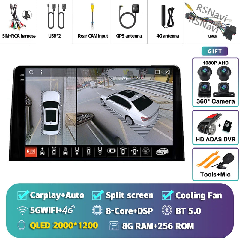 Autoradio CarPlay Citroën Berlingo, Peugeot Partner et Opel Combo (2019-2020) – Écran 9 pouces, Android 16, jusqu'à 16 Go + 512 Go, vue 37
