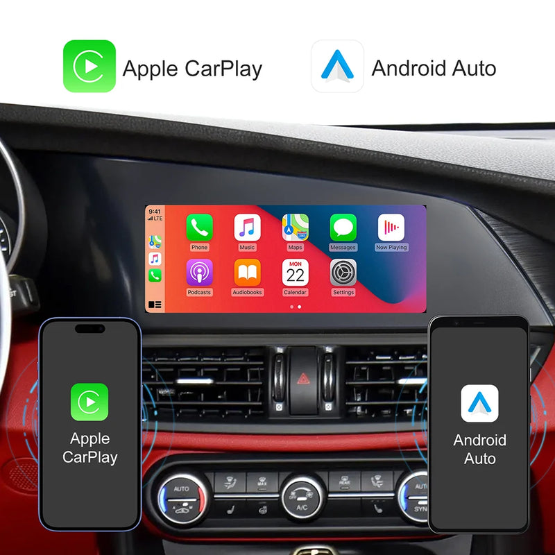 Boîtier CarPlay Alfa Romeo Giulia et Stelvio (2017-2020) – Écran d'origine conservé, vue 3