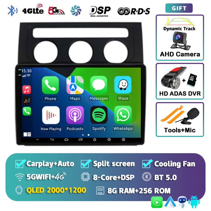 Autoradio CarPlay Volkswagen Touran 1 (2003-2010) – Écran 2K 9 pouces, Android 16, vue 23