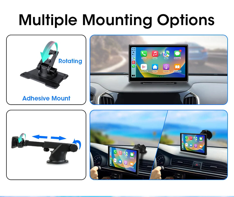 Écran CarPlay Portable 10,1 Pouces – Sans Fil, Dashcam 4K en Option, vue 13