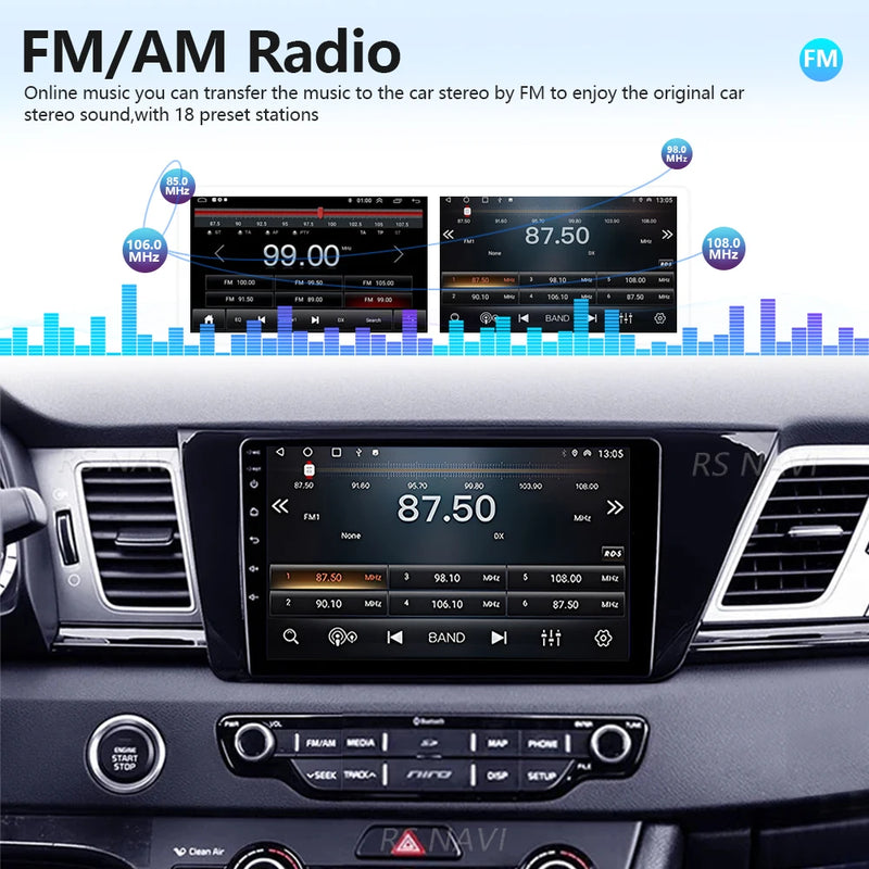 Autoradio CarPlay Kia Niro DE (2016-2019) – Écran 9 pouces, jusqu'à 16 Go + 256 Go, vue 6