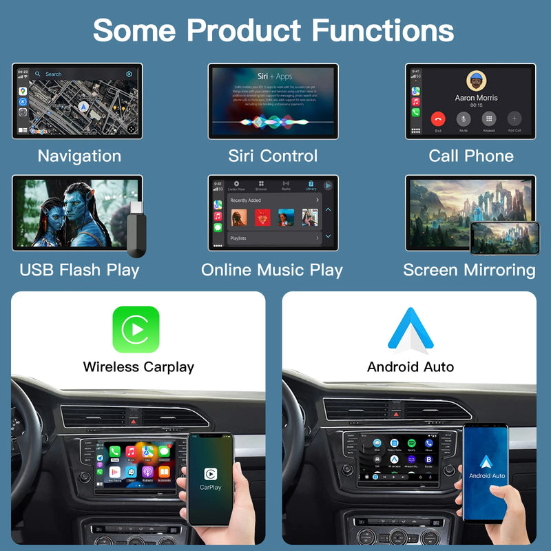 Boîtier CarPlay Volkswagen Golf 7, Passat B8, Tiguan – MIB et MIB2, écran d'origine conservé, vue 3
