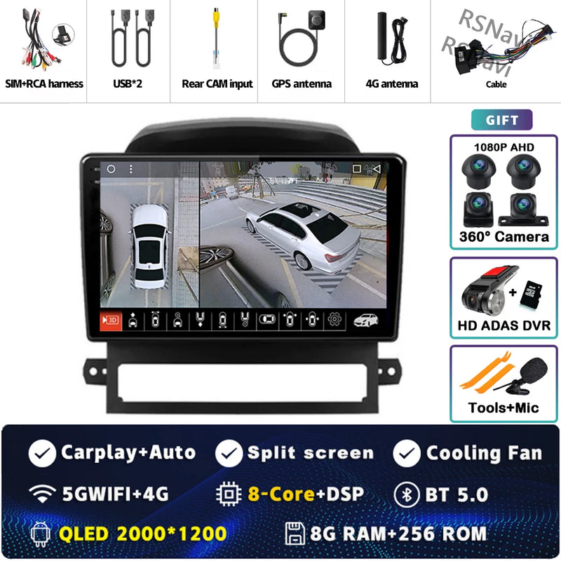 Autoradio CarPlay Chevrolet Captiva (2008-2012) – Écran 9 pouces sans fil, jusqu'à 16 Go + 512 Go, vue 52