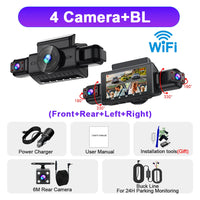 Dashcam 4 Voies Wi-Fi à Écran 3 Pouces – Avant 1080P, Caméras Latérales Infrarouges, vue 21