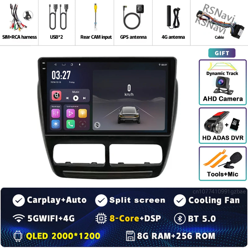Autoradio CarPlay Fiat Doblo (2010-2015) – Écran 9 pouces sans fil, jusqu'à 16 Go + 512 Go, vue 9