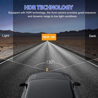 Dashcam Avant et Intérieur 1080P – Écran 2 Pouces, Caméra Arrière en Option, vue 5