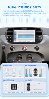 Autoradio CarPlay Fiat 500 (2007-2015) – Écran 7 pouces, 8 cœurs, jusqu'à 8 Go + 128 Go, vue 18