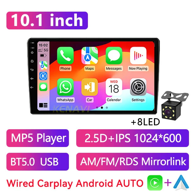 Autoradio CarPlay 2 DIN Universel – Écran 9 ou 10,1 Pouces, Filaire, Caméra en Option, vue 32