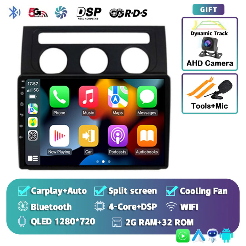 Autoradio CarPlay Volkswagen Touran 1 (2003-2010) – Écran 2K 9 pouces, Android 16, vue 12