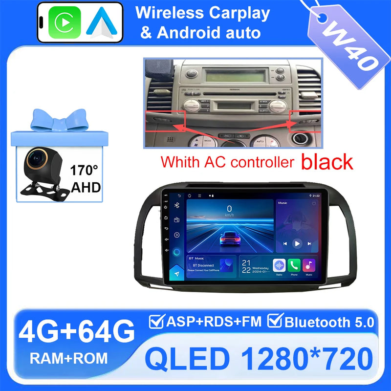 Autoradio CarPlay Nissan Micra K12 (2002-2010) – Écran 9 pouces, jusqu'à 12 Go + 256 Go, vue 42