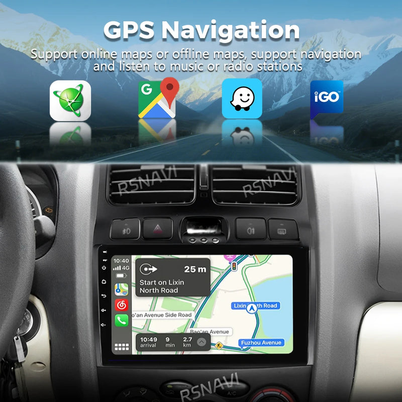 Autoradio CarPlay Hyundai Santa Fe Classic et SM (2006-2012) – Écran QLED 9 pouces, vue 6