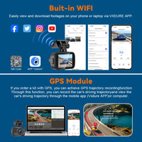 Dashcam 4K Avant et Arrière 4K – Écran 2 Pouces, Wi-Fi, GPS en Option, vue 3