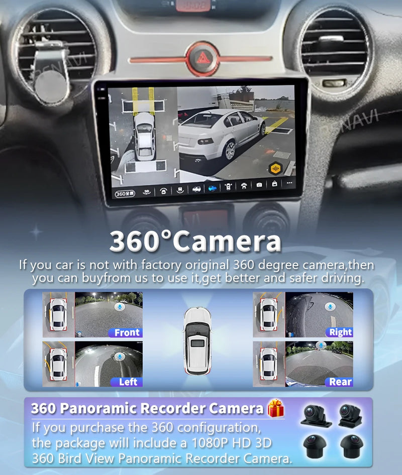 Autoradio CarPlay Kia Carens UN (2006-2012) – Écran 9 pouces, console type B, vue 19