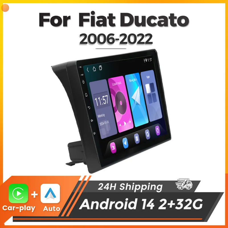 Autoradio CarPlay Fiat Ducato, Peugeot Boxer, Citroën Jumper (2006-2022) – Écran 9 pouces, Android 14, vue 2