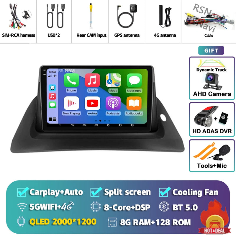 Autoradio CarPlay Renault Kangoo (2009-2018) – Écran 9 pouces, Android 16, jusqu'à 16 Go + 512 Go, vue 50