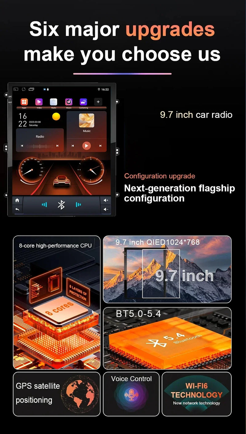 Autoradio CarPlay Chevrolet Captiva (2006-2012) – Écran vertical 9,7 pouces, jusqu'à 8 Go + 256 Go, vue 12