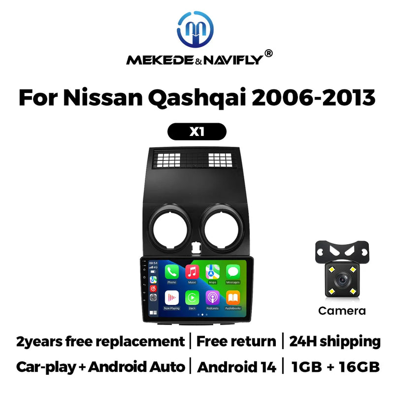 Autoradio CarPlay Nissan Qashqai J10 (2006-2013) – Écran IPS 9 pouces, Android 14, sans fil, vue 53