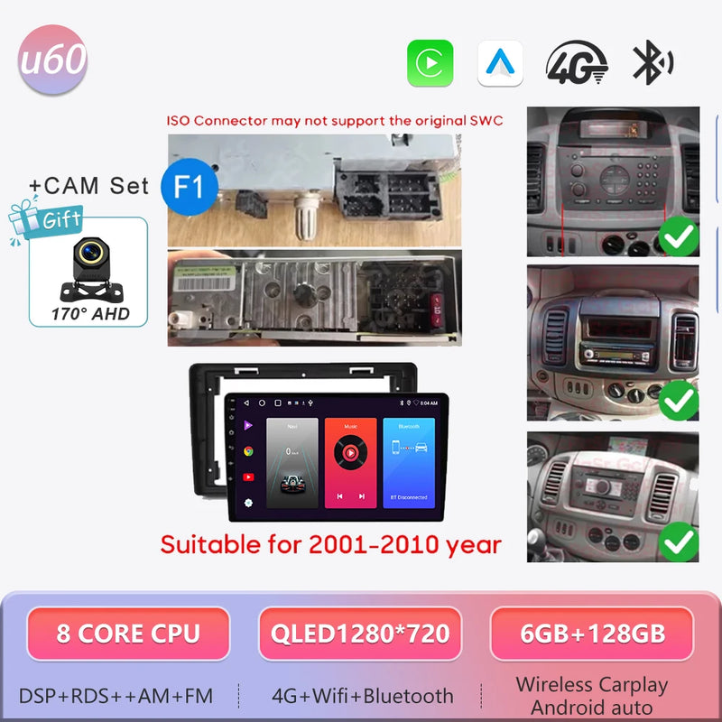 Autoradio CarPlay Renault Trafic 2, Opel Vivaro A et Nissan Primastar (2001-2014) – Écran tactile, jusqu'à 12 Go + 256 Go, vue 25