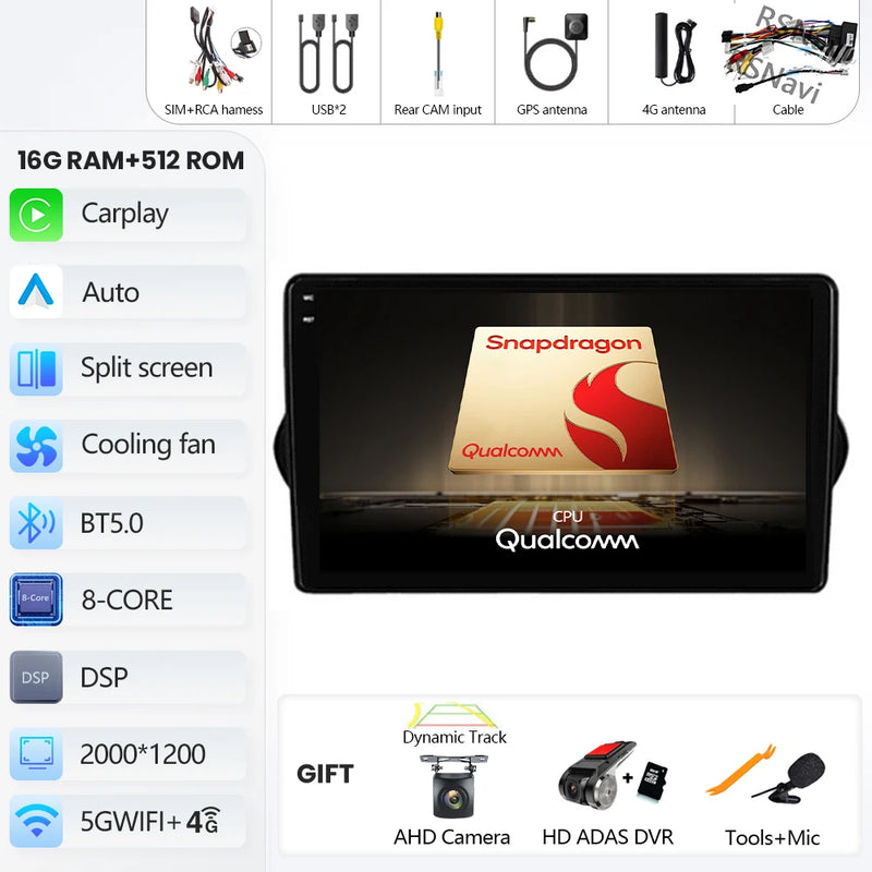 Autoradio CarPlay Fiat Tipo, Egea et Dodge Neon (2015-2018) – Écran QLED, jusqu'à 16 Go + 512 Go, vue 14