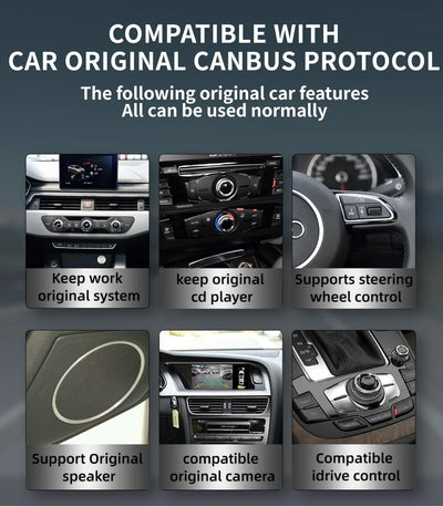 Becquet Voiture Autoradio Audi A4 B8 A5, Écran Tactile 8,9'' CarPlay