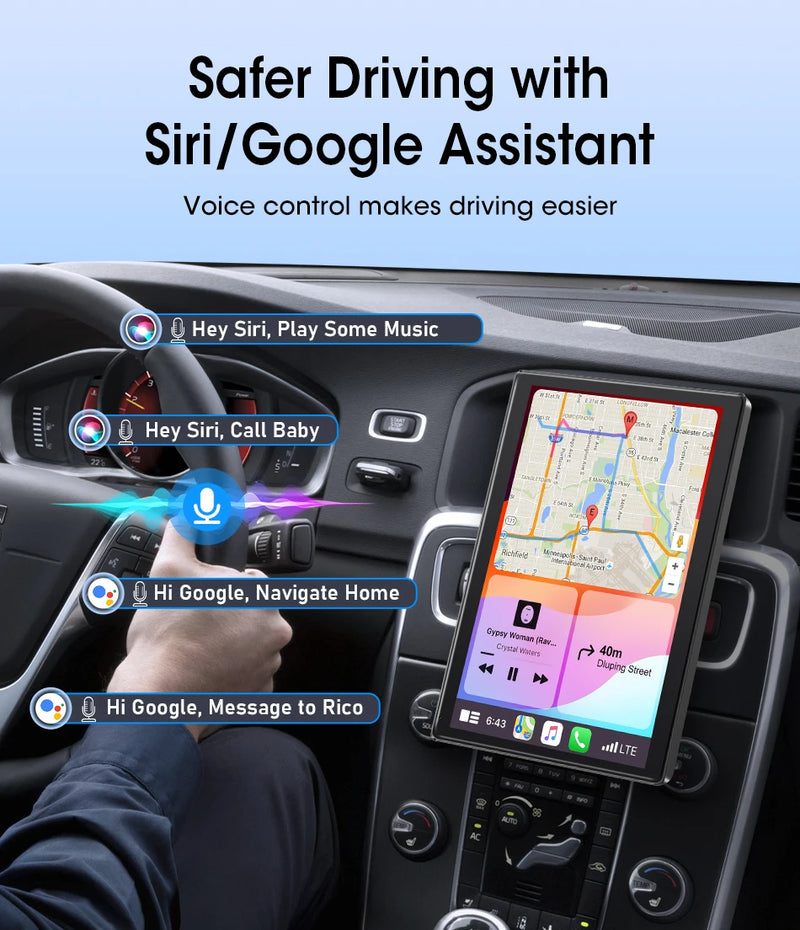Écran CarPlay Universel Sans Fil 7, 8 ou 9 Pouces – Support Magnétique et Ventouse, vue 18