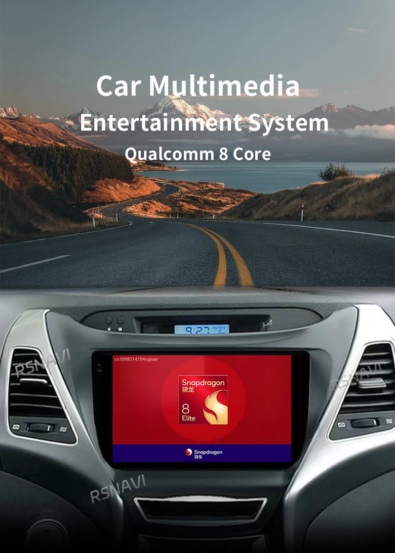 Autoradio CarPlay Hyundai Elantra (2012-2015) – Écran 9 pouces sans fil, jusqu'à 16 Go + 512 Go, vue 7