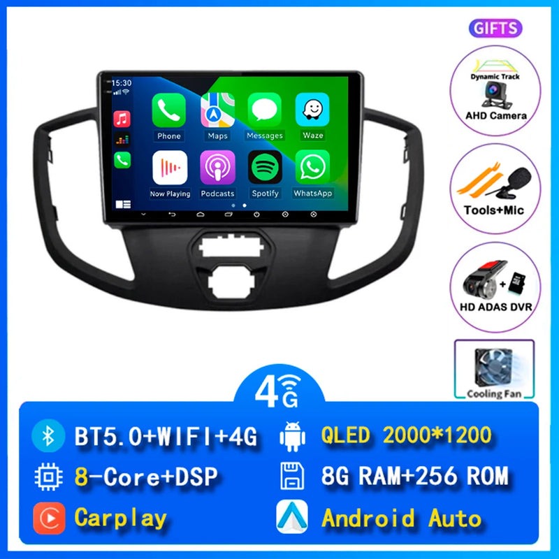 Autoradio CarPlay Ford Transit (2015-2018) – Écran 9 pouces, 4G, jusqu'à 12 Go + 256 Go, vue 22