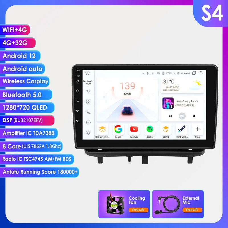 Autoradio CarPlay Opel Corsa D (2007-2012) – Écran 9 pouces, sans fil, vue 9