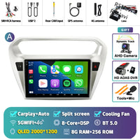 Autoradio CarPlay Peugeot 301 et Citroën C-Elysée (2012-2016) – Écran QLED, Android 16, vue 27