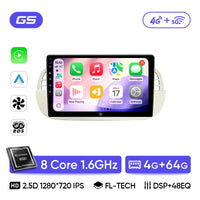 Autoradio CarPlay Fiat 500 (2010-2017) – Écran 9 pouces, sans fil, jusqu'à 8 Go + 256 Go, vue 34
