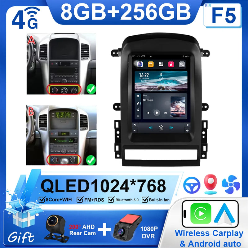 Autoradio CarPlay Chevrolet Captiva (2006-2012) – Écran vertical 9,7 pouces, jusqu'à 8 Go + 256 Go, vue 28