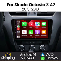 Autoradio CarPlay Skoda Octavia 3 A7 (2013-2018) – Écran 10 pouces, jusqu'à 2 Go + 32 Go