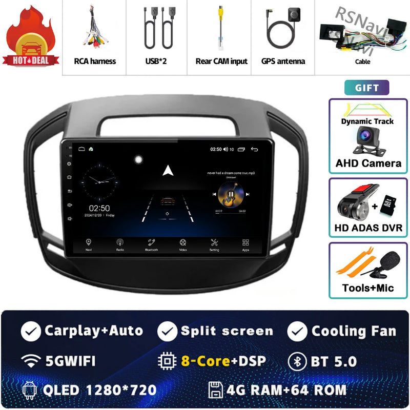 Autoradio CarPlay Opel Insignia (2013-2017) – Écran QLED, Android 16, jusqu'à 16 Go + 512 Go, vue 36
