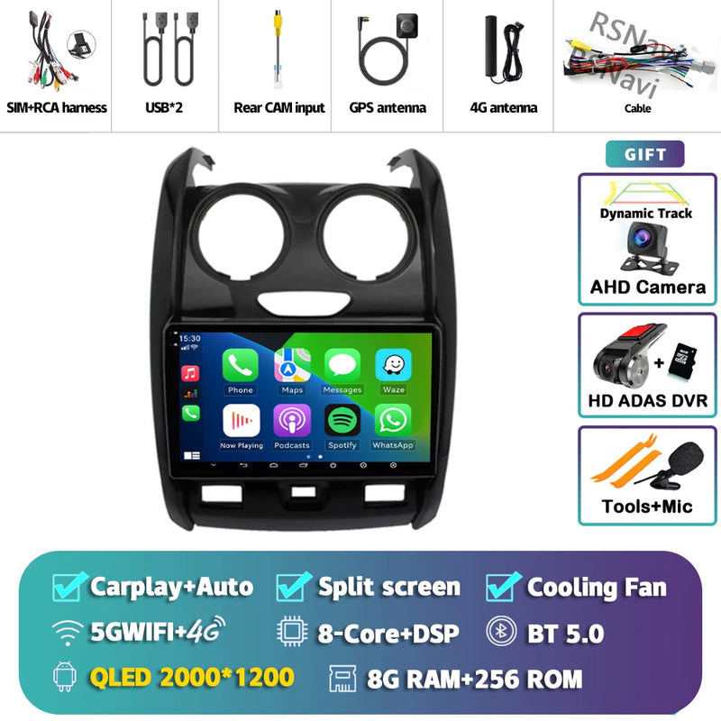 Autoradio CarPlay Dacia Duster (2015-2021) – Écran 9 pouces, Android 16, jusqu'à 16 Go + 512 Go, vue 37