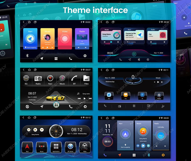 Autoradio CarPlay 2 DIN Universel Android 14 – Écran 9 ou 10 Pouces, Sans Fil, vue 38