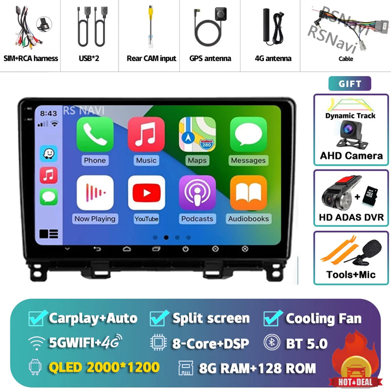 Autoradio CarPlay Honda Jazz 4 et Fit 4 (2020-2022) – Écran QLED, jusqu'à 16 Go + 512 Go, vue 26