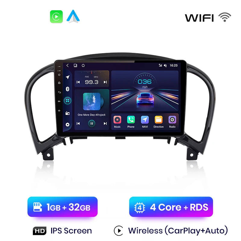 CarPlay Nissan Juke (2010–2014) – Autoradio Android avec écran tactile HD et GPS intégré