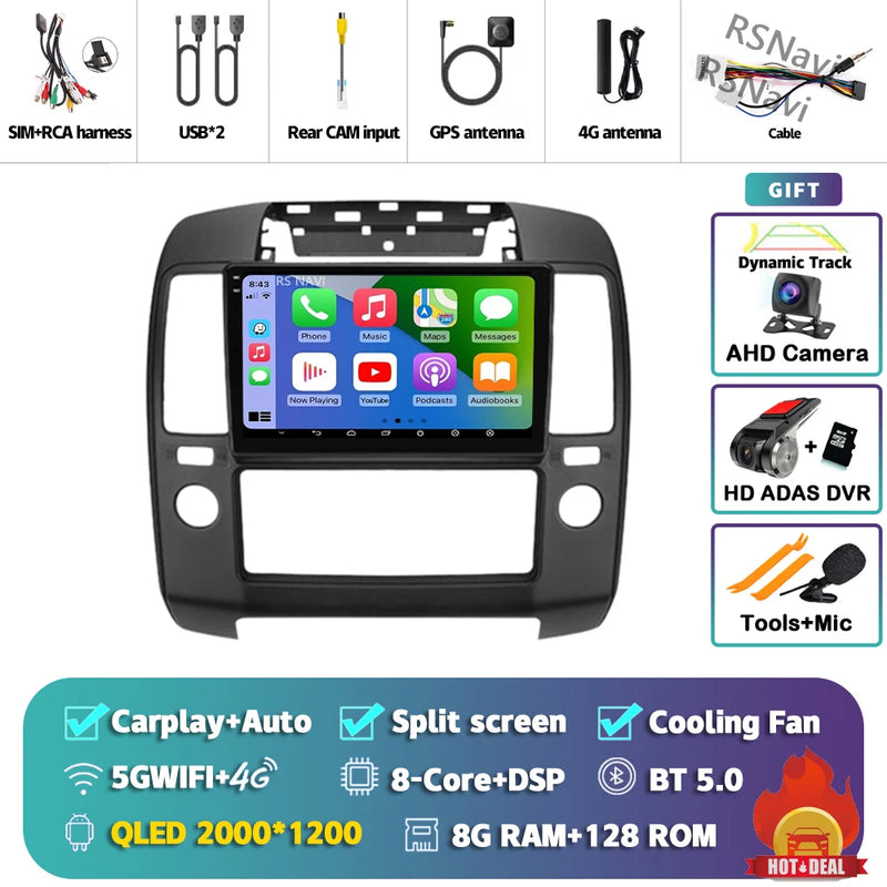 Autoradio CarPlay Nissan Navara D40 (2004-2010) – Écran 9 pouces, Android 16, vue 31
