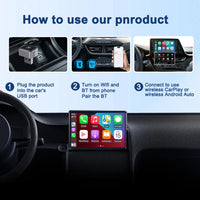 Adaptateur CarPlay Sans Fil USB 2 en 1 – 7 Modèles au Choix, Bluetooth 5.4, Wi-Fi 5,8 GHz, vue 4