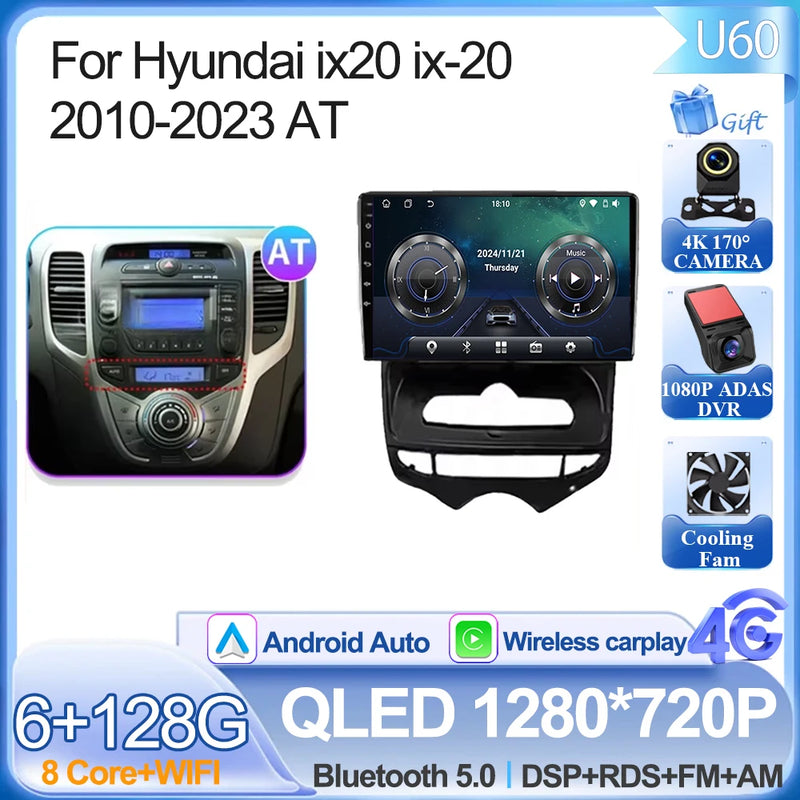 Autoradio CarPlay Hyundai ix20 (2010-2023) – Écran 9 pouces, jusqu'à 12 Go + 256 Go, vue 52