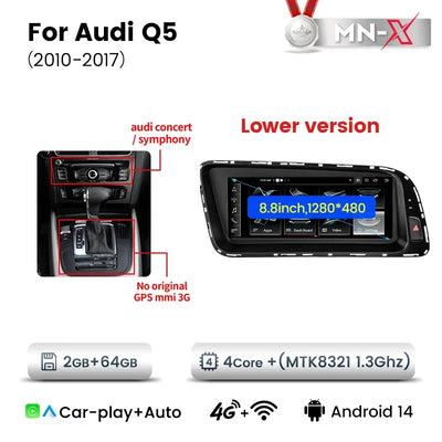 Navifly Audi Q5 8R 2009-2017 Autoradio CarPlay GPS