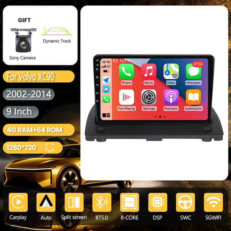 Autoradio CarPlay Volvo XC90 (2002-2014) – Écran 9 pouces, jusqu'à 16 Go + 256 Go, vue 28
