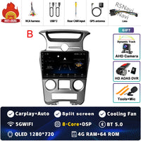 Autoradio CarPlay Kia Carens UN (2006-2012) – Écran 9 pouces, console type B, vue 40