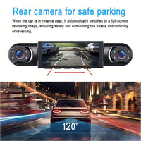 Dashcam 3 ou 4 Caméras – Avant 1080P, Côtés Orientables et Arrière, Mode Parking, vue 16