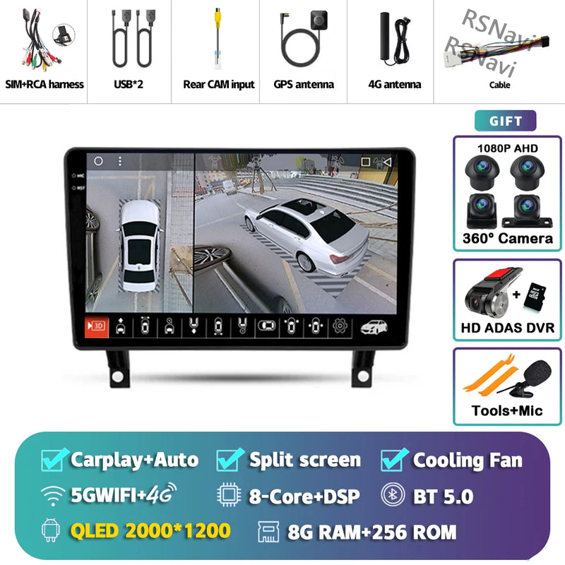 Autoradio CarPlay Opel Antara (2006-2017) – Écran QLED, Android 16, vue 40
