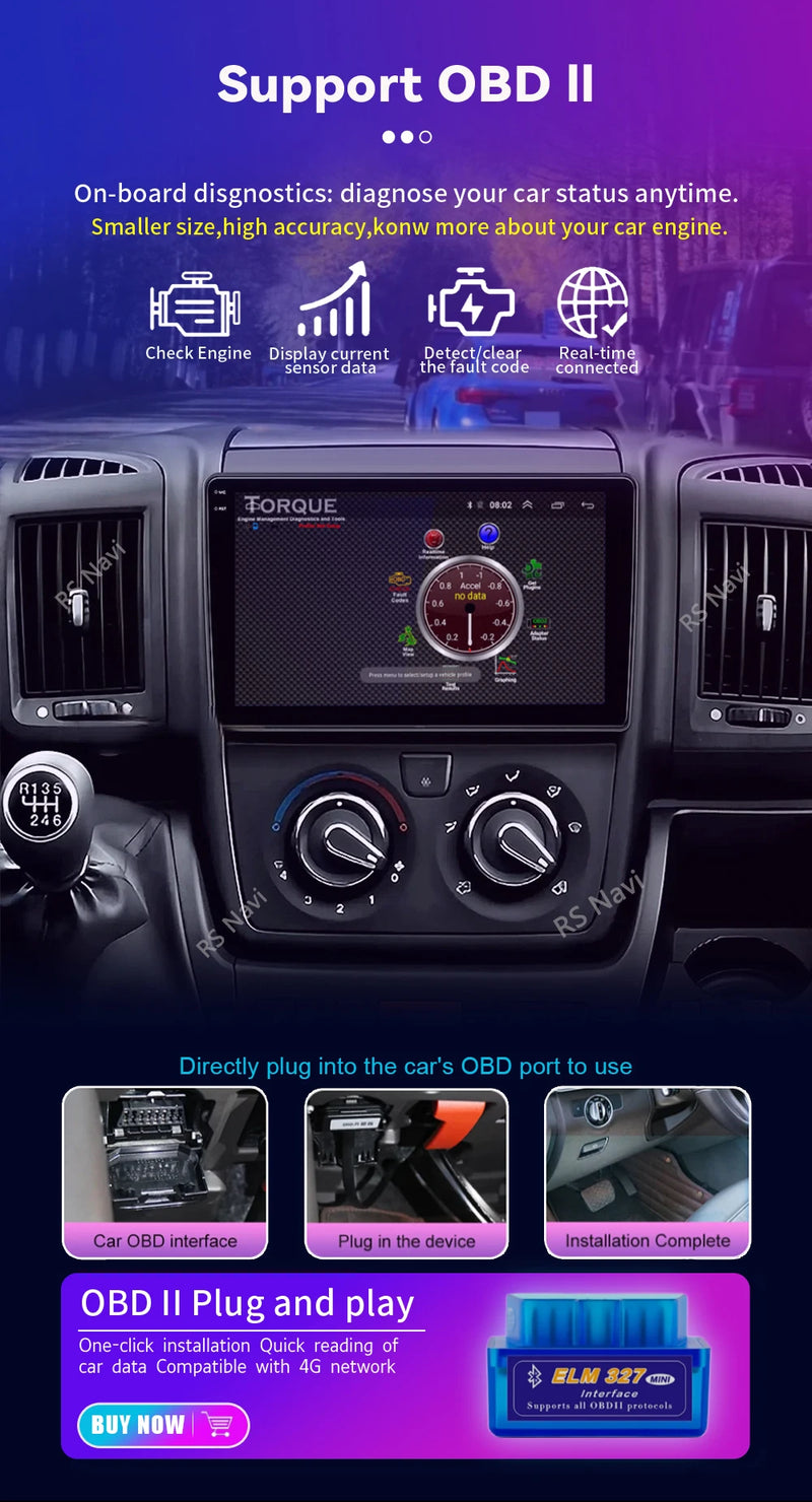 Autoradio CarPlay Fiat Ducato, Peugeot Boxer et Citroën Jumper (2007-2015) – Écran 9 pouces, jusqu'à 16 Go + 256 Go, vue 26