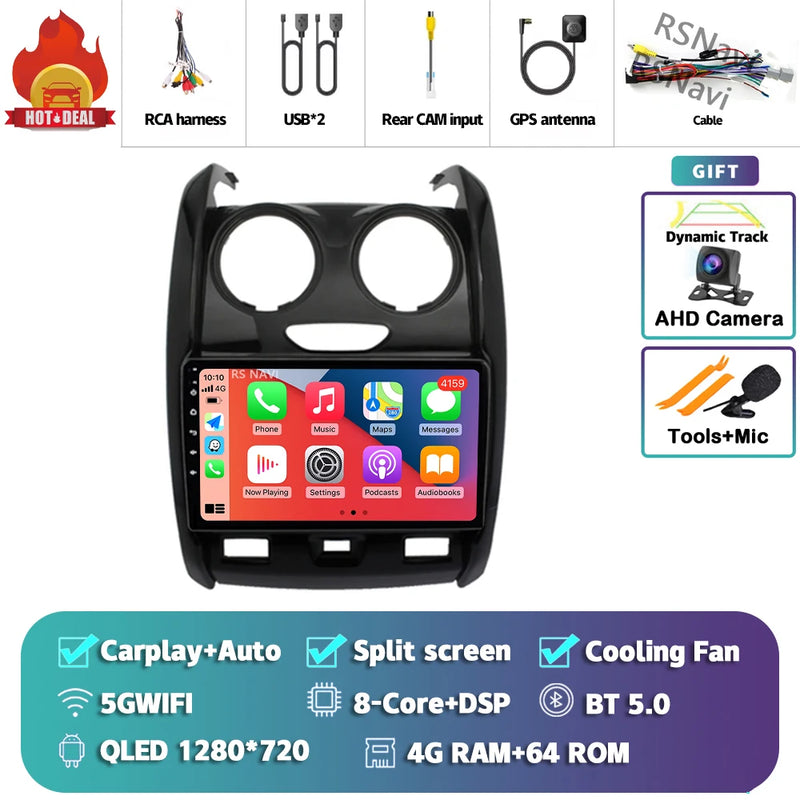 Autoradio CarPlay Dacia Duster (2015-2021) – Écran 9 pouces, Android 16, jusqu'à 16 Go + 512 Go, vue 26