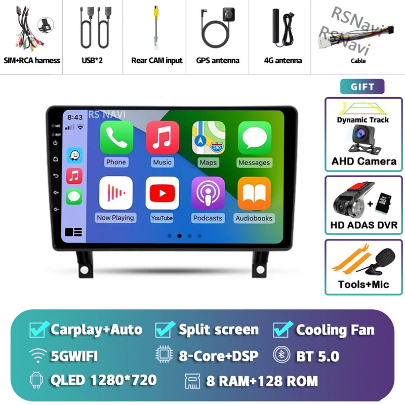 Autoradio CarPlay Opel Antara (2006-2017) – Écran QLED, Android 16, vue 32