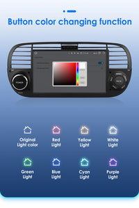 Autoradio CarPlay Fiat 500 (2007-2015) – Écran 7 pouces, 8 cœurs, jusqu'à 8 Go + 128 Go, vue 25