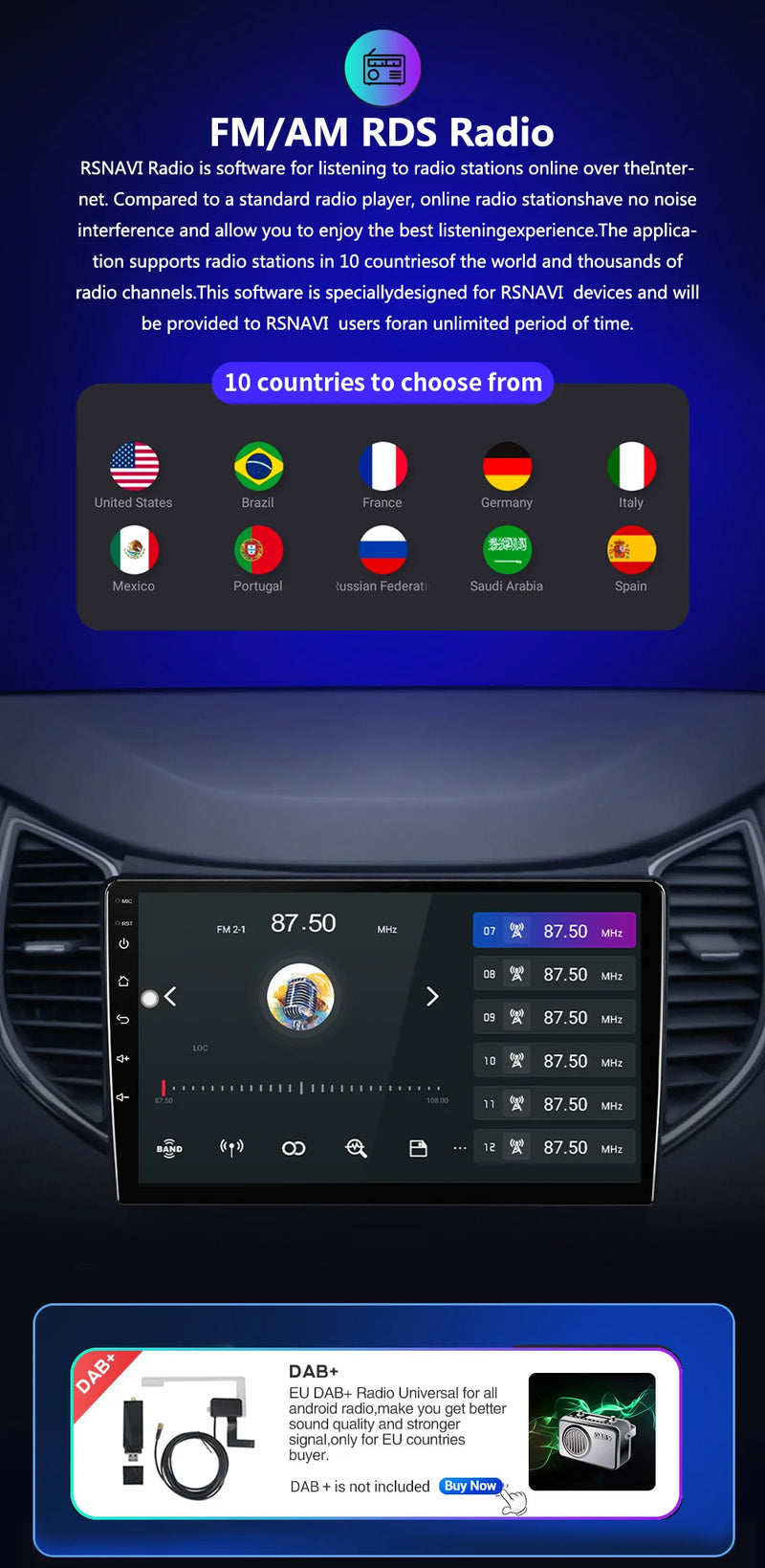 Autoradio CarPlay Hyundai Elantra (2012-2015) – Écran 9 pouces sans fil, jusqu'à 16 Go + 512 Go, vue 22